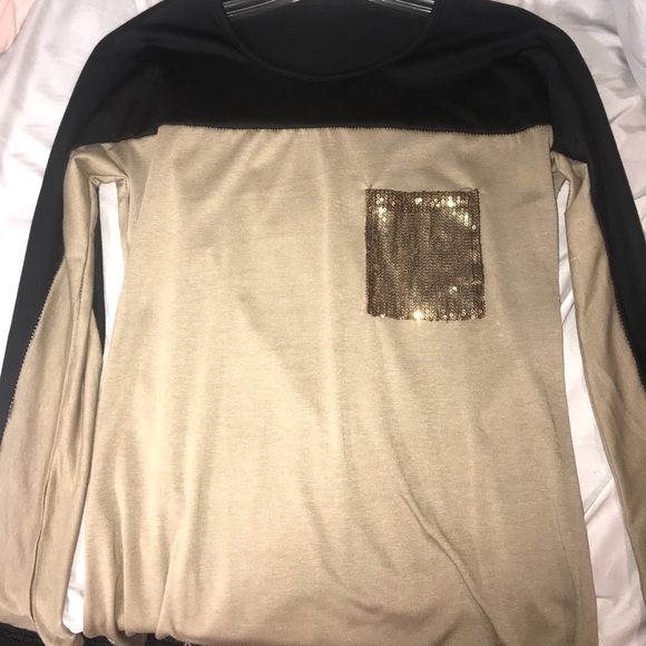 Black and brown long sleeve tee - Picture 3 of 4